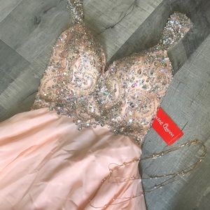 vintage elegant cute prom dress pink evening dress main image 1